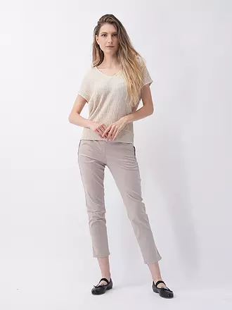 RAPHAELA BY BRAX | Pantalon Super Slim Fit 6/8 LAVINA ZIP | creme